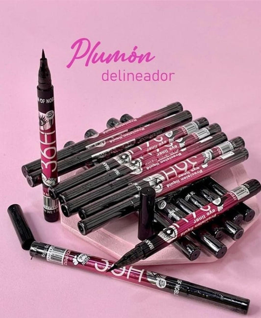 DELINEADOR PLUMON NEGRO 36 HRS LARGA DURACIÓN